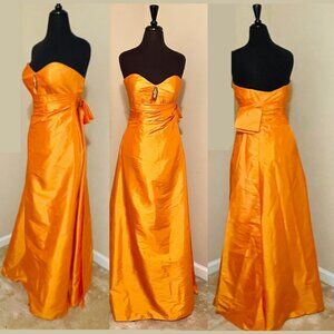 Bridesmaid Dress - Orange Taffeta Bella Formal Dress size 10 NWT